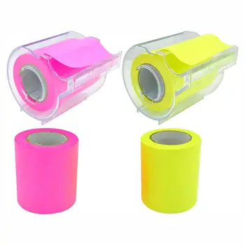 

4A Roll Sticky Notes,Full Adhesive,Width x Length 2 x 315 Inches,Neon Yellow and Red,Self-Stick Notes,4A PSS 9-1 NYNRx2
