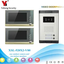 YobangSecurity Villa Apartment Eye Door bell 7″TFT LCD Color Video Door Phone Doorbell Intercom System 1 Camera 2 Monitor