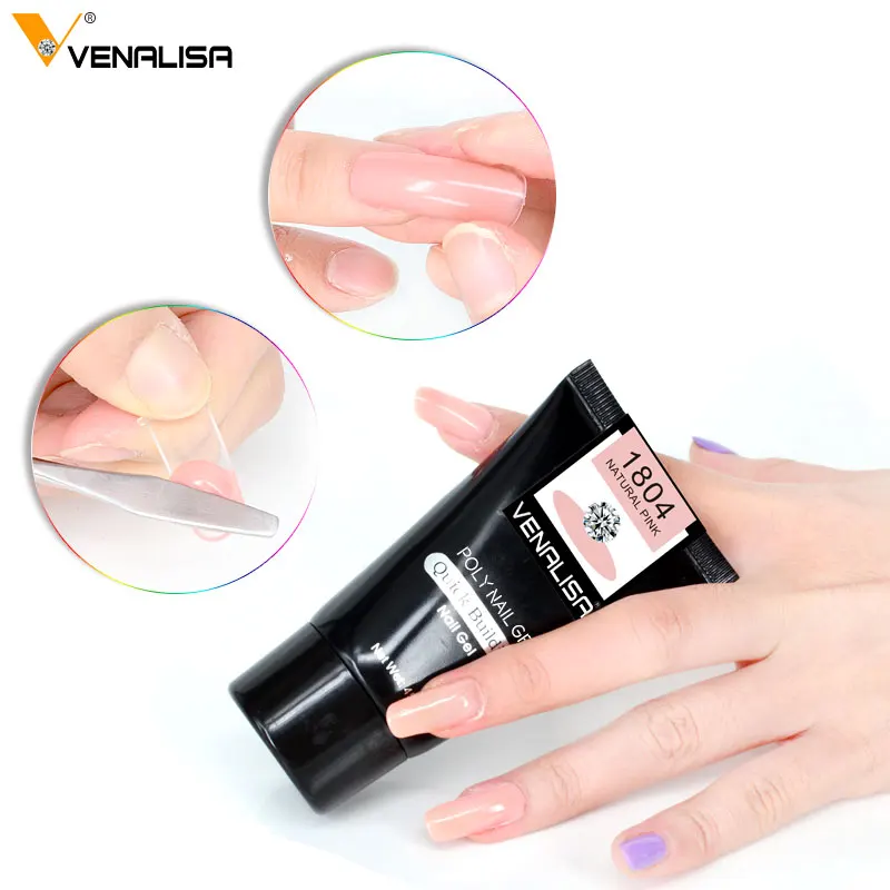 Buy VENALISA Acrylic Poly Gel Transparent Clear Pink