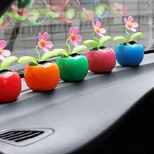 Украшение интерьера автомобиля авто украшение качели Солнечный цветок Автоматическая Смола солнечная энергия качели подсолнухи автостайлинг