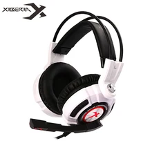 XIBERIA K3 USB Игровые Наушники Виртуальный 7.1 Объемный Звук Стерео Бас Гарнитура с Микрофоном Вибрации СВЕТОДИОДНЫЕ для Компьютера Gamer
