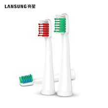 Lansung 4 pçs cabeça escova de dentes elétrica cabeça substituição apto para u1 a39 a39plus a1 sn901 sn902 escova de dentes higiene oral