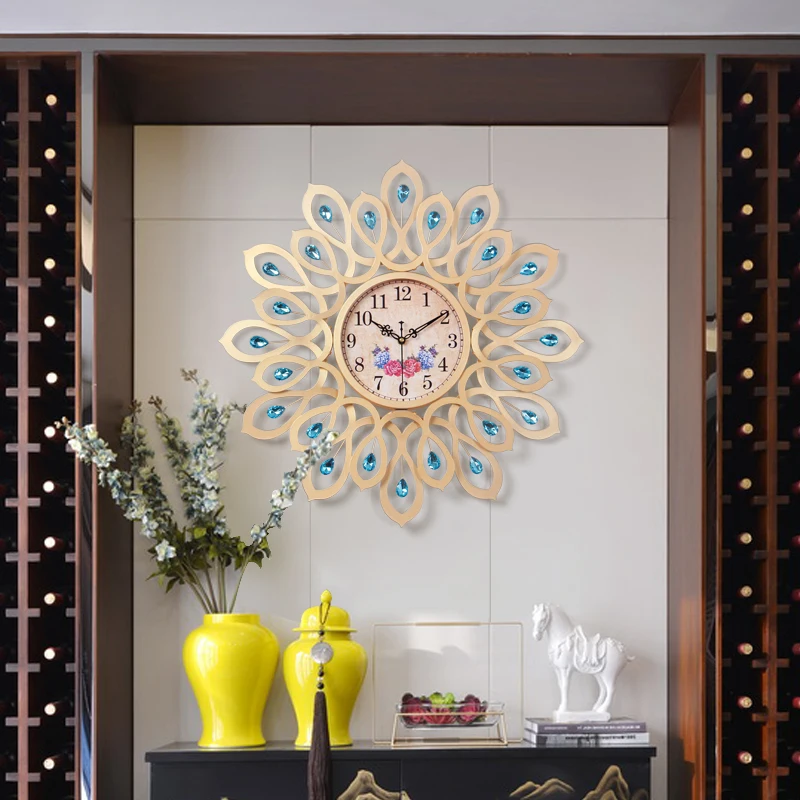 Beautiful Peacock Wall Charts Family Mute Personality Wall Clocks