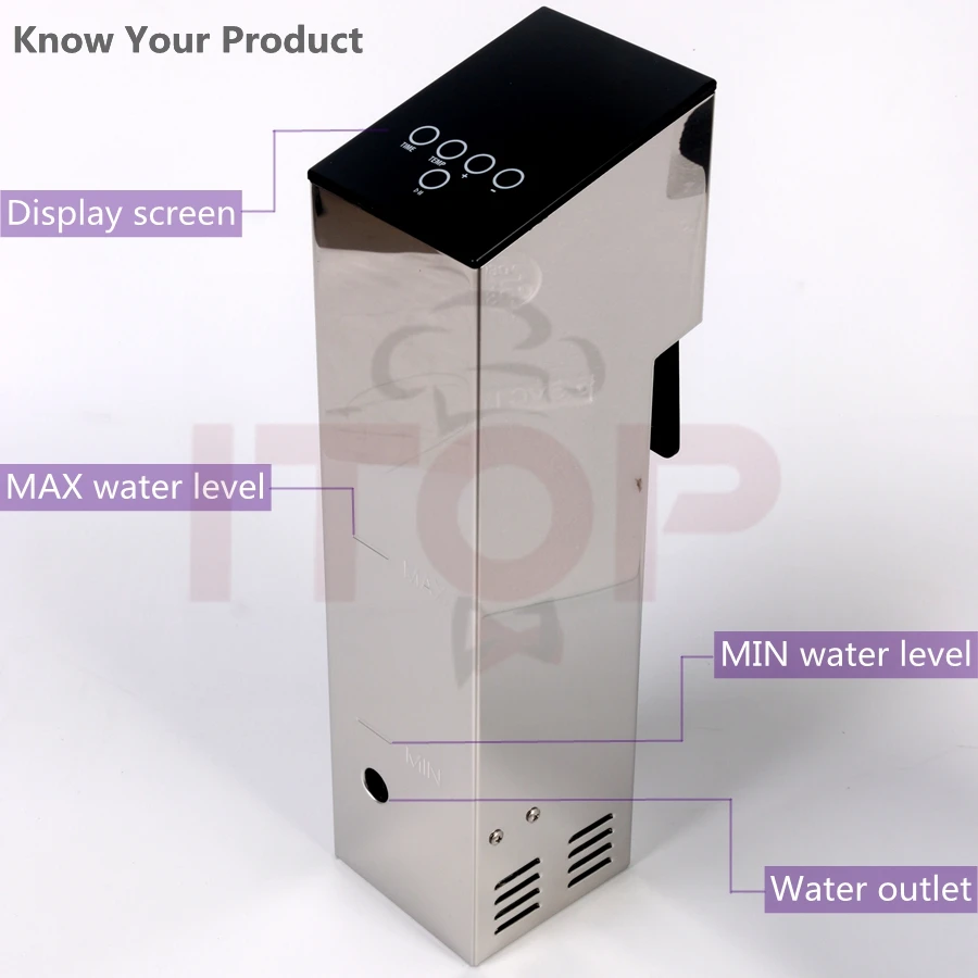 Погружной циркулятор ITOP Sous Vide точная мультиварка кухонный комбайн с вилкой