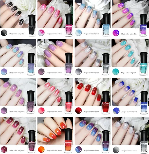 6 мл Отшелушивающий лак для ногтей Температура Цвет меняющий лак для ногтей красный синий термальный лак для ногтей искусство Лак для красоты украшение