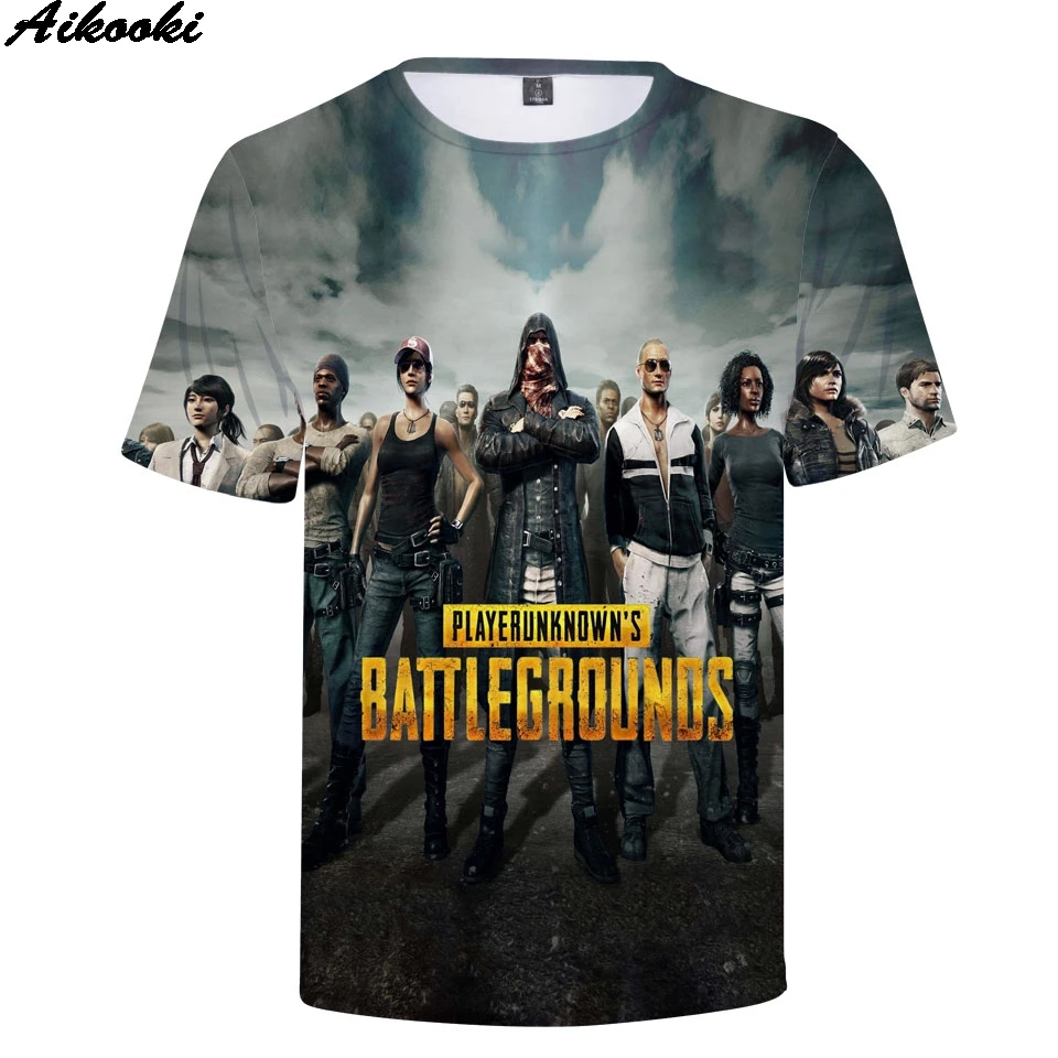 Aikooki PUBG/футболка с короткими рукавами 3D принтом Футболка для мальчиков и девочек