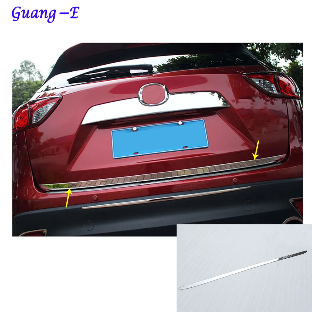 Car Sticks body styling cover stainless steel Rear door Tailgate frame plate trim lamp For Mazda