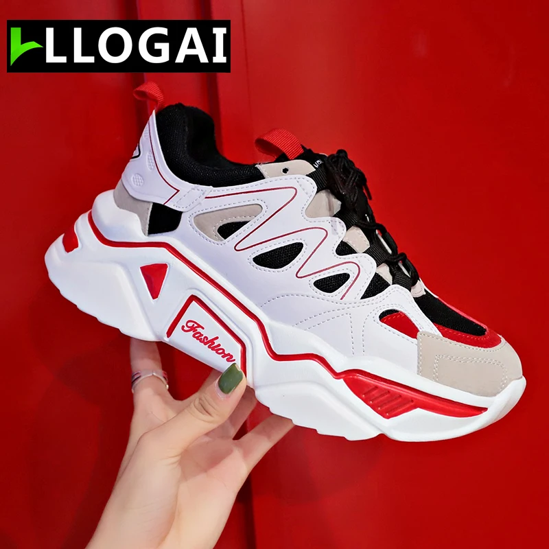 

Comfortable Rubber Platform Shoes Women Vulcanized Shoes Round Toe Lace-up Sneakers Women Casual Shoes Flats Autumn Women Shoes