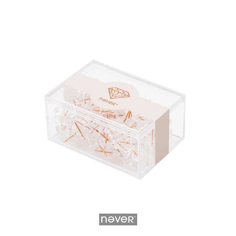 

JIANWU/ Rose Gold Series Lovely and exquisite Thumbtack Push Pin Office lady style Business fashion Office stationery set