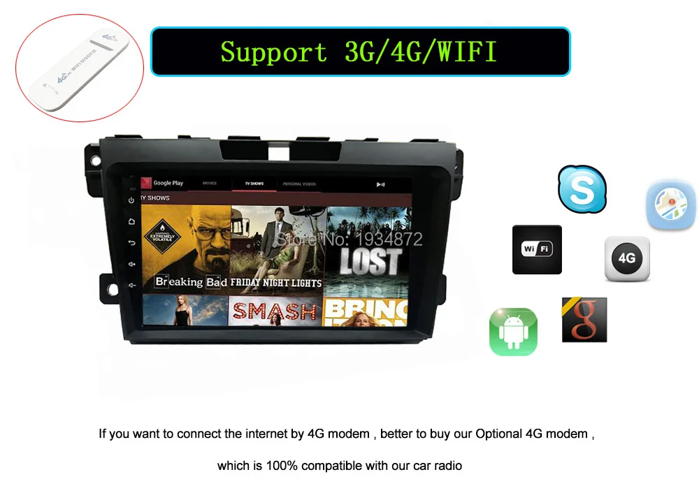 Discount Funrover 9" Android 8.0 2 din Car DVD radio stereo multimedia Player For Mazda CX7 CX-7 CX 7 2008-2015 headunit GPS navi video 24