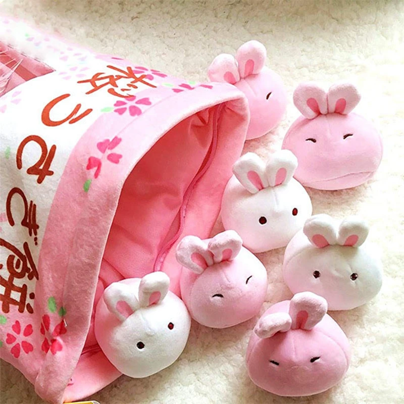 Pacote de Crianças de Pelúcia Bonito Bolsas Grandes Lanche Pudim Coelho Travesseiro Boneca Simulação Inovador Lanches Bonecas um Animal 1pc 45cm 14 Brinquedos e hobbies