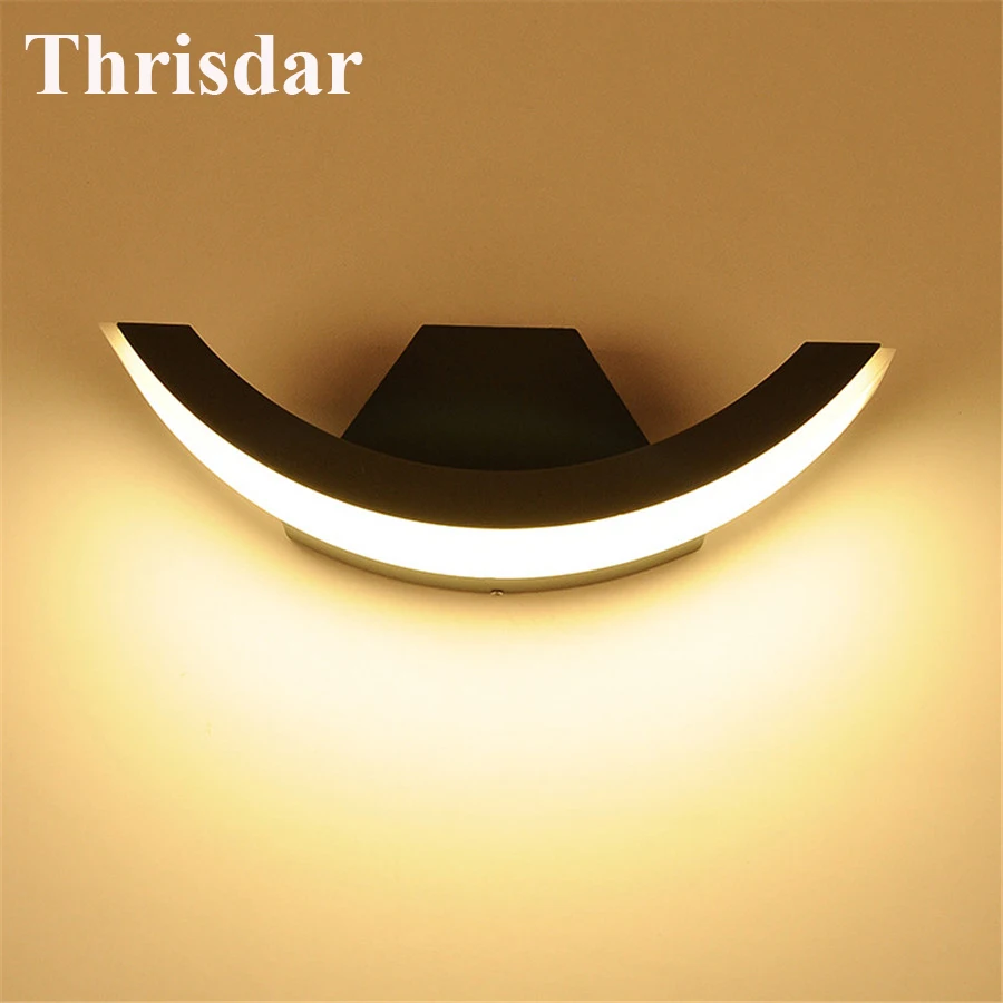 

Thrisdar Modern Outdoor Lighting 8W SMD Chip LED Wall Lamp Waterproof Villa Aisle Courtyard Balcony Background Stair Wall Sconce