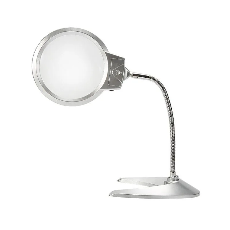 

5X 10X Magnifier Multi-function Desktop Magnifier LED Light Flexible Magnifier Microscope Read Maintenance Magnifier Tool