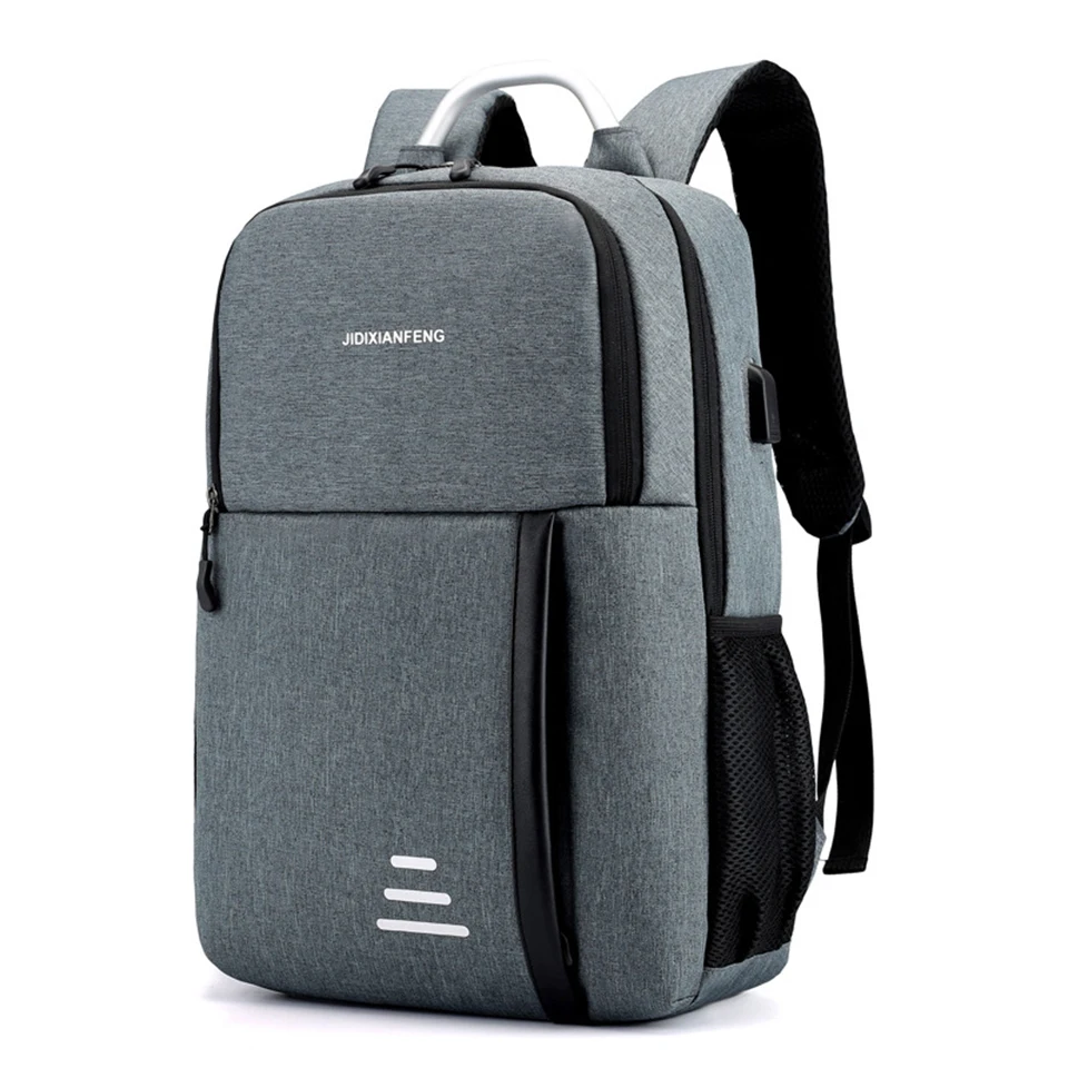 كمبيوتر محمول على ظهره 15.6 الرجال النساء الظهر الذكور الإناث طالب دفتر العودة حزمة Mochila USB شحن Bagpack سفر الأعمال حقيبة