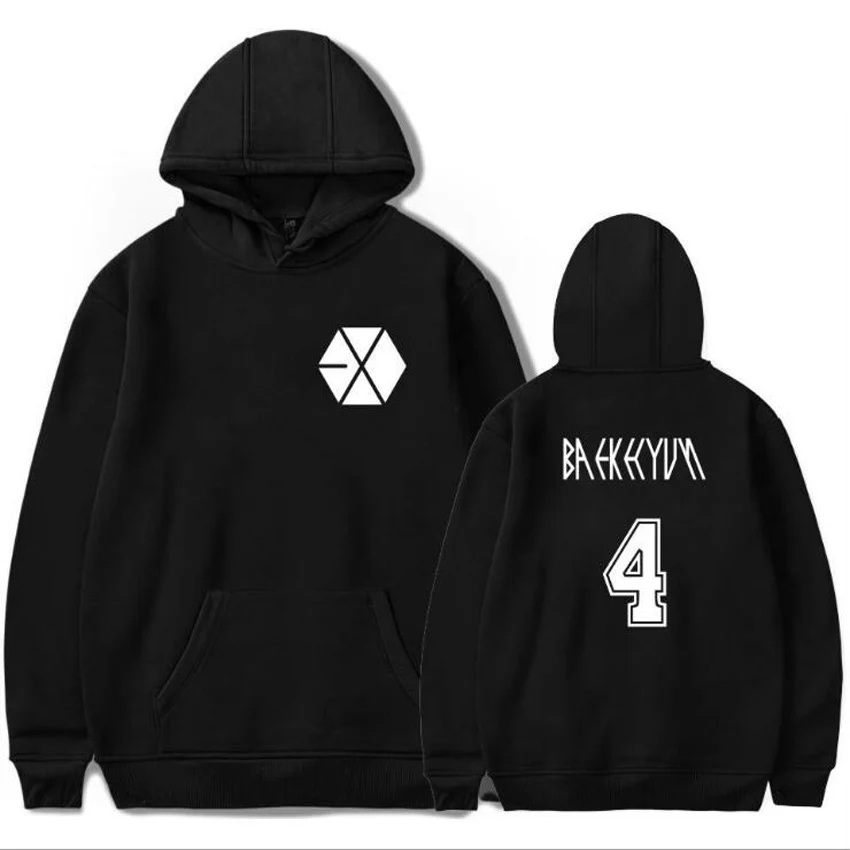KPOP EXO SEHUN LAY BAEKHYUN XIUMIN женские корейские толстовки с капюшоном уличная одежда в