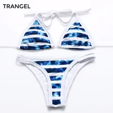 2016 New Sexy Printed Swimwear For Women Halter Top Bikini Set biquini Swimsuit Pin Up Bathing