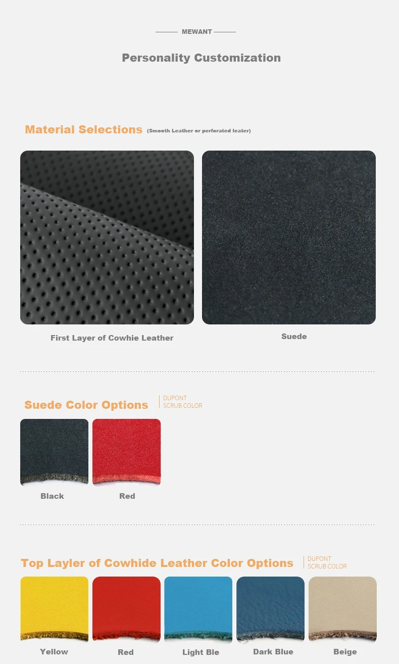 customization genuine leather steering wheel cover 01