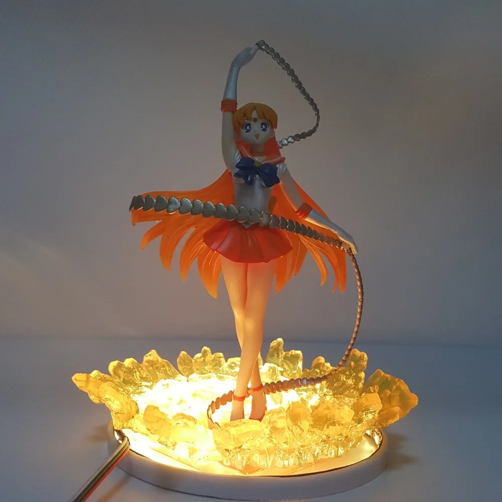 

Sailor Moon Minako Aino Led Night Lights Desk Lamp Sailor Venus Lampara USB Remote Control Flash Led Effect