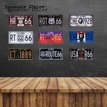 CHE 1928 настенный художественный Декор Америка шоссе 66 США дорога винтажные номерные знаки Ретро домашний барный дверной знак металлические настенные ремесла YA014