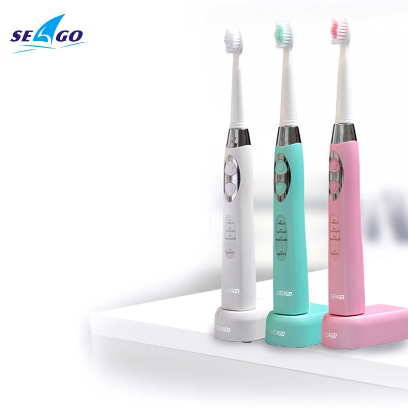 

Hight Quality Waterproof Sound Wave Charging Smart Electric Toothbrush Oral Hygiene White Two Colors Seago SG-917 free shipping