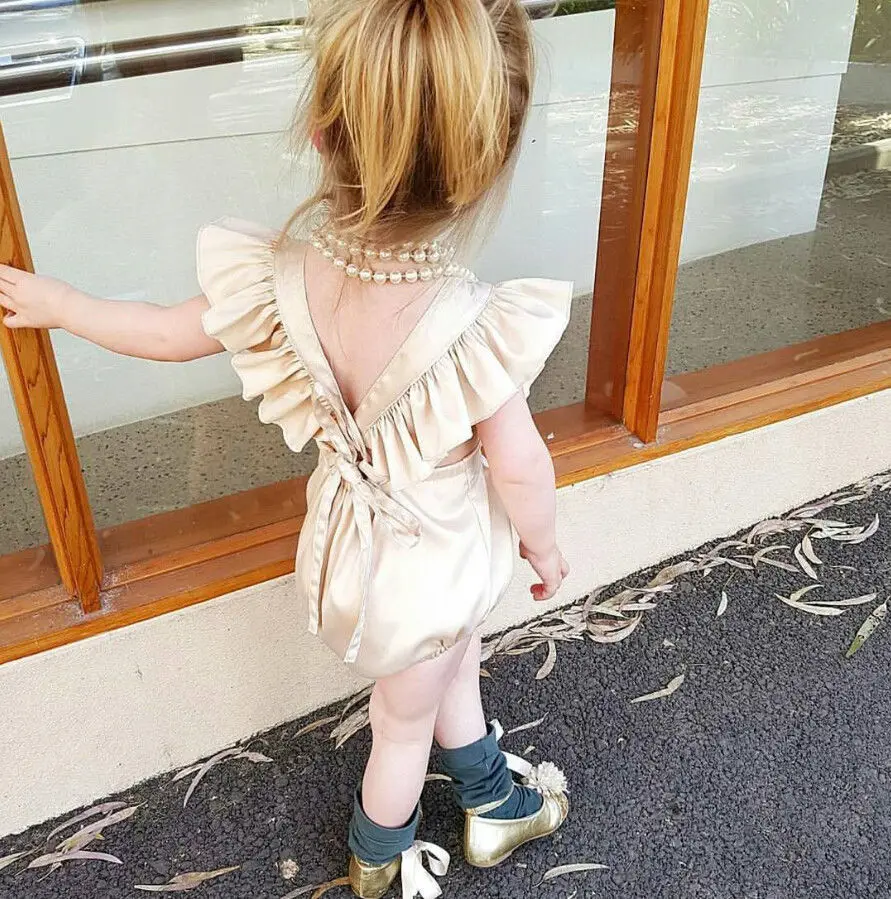 Милая детская одежда для маленьких девочек летний хлопковый милый комбинезон