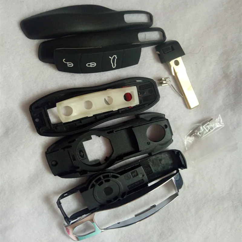 Skup DAKATU 3 przyciski inteligentny bez przycisków wejście obudowa pilota z kluczykiem samochodowym Shell dla Porsche Panamera macan cayenne wymiana inteligentny klucz shell