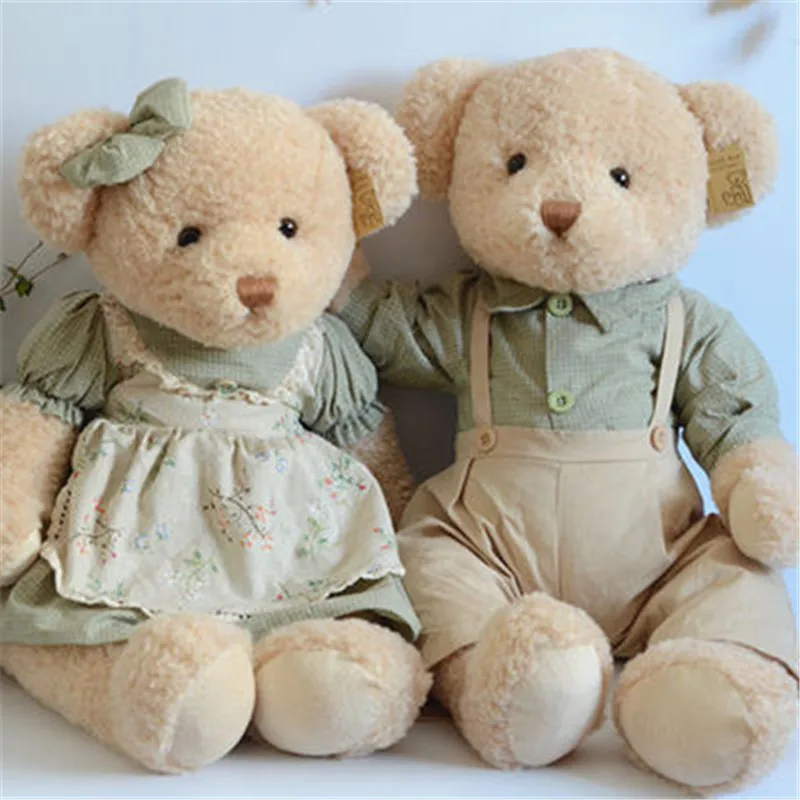 High Quality Teddy Bear Push Toys Boy Girl Bear in Skirt clothes Stuffed Dolls Kids Girlfriend Valentine's Day Gift 4565cm (13)