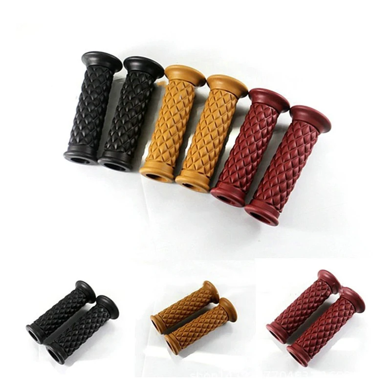 

Universal 2pcs Motorcycle Motorbike Cafe Racer Handlebar Grips Rubber Anti-slip Handle Grip
