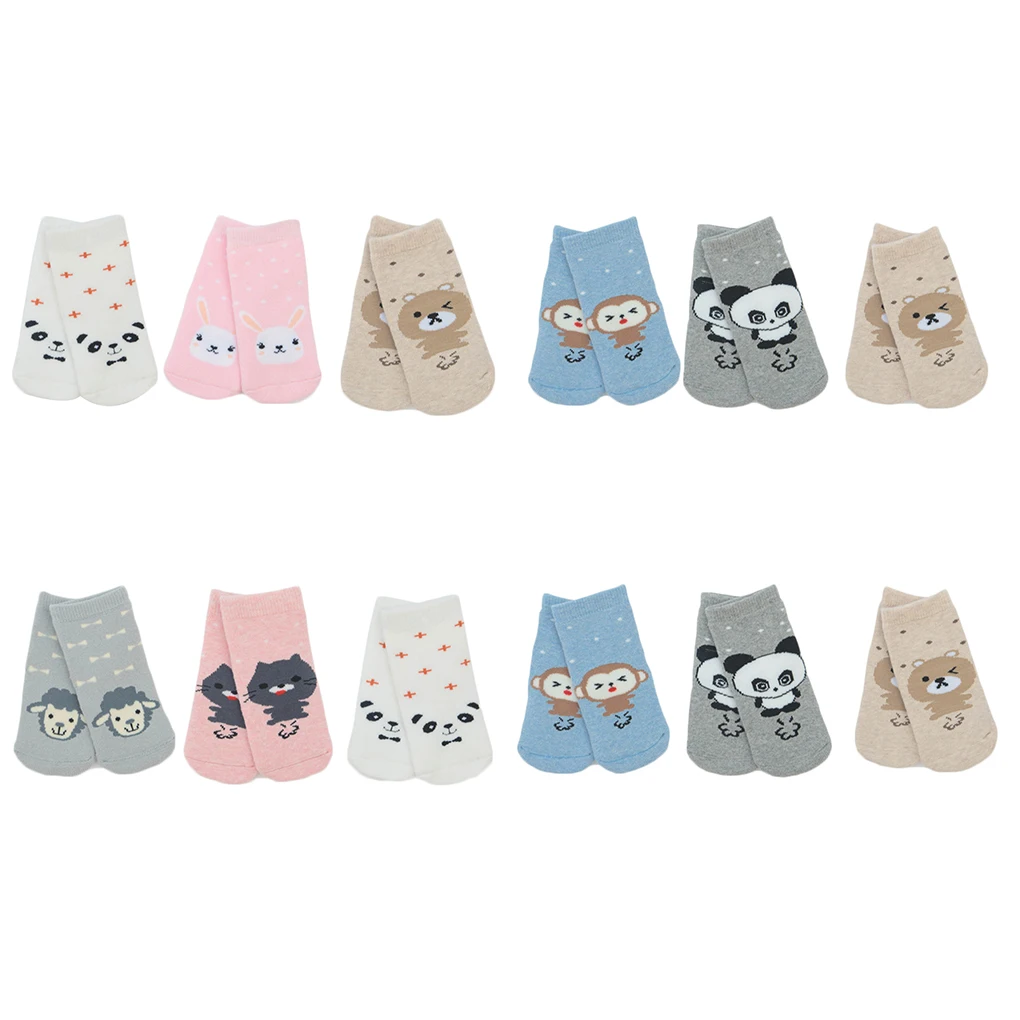 3 пары носков для малышей, хлопковые носки для новорожденных мальчиков и девочек, милые Нескользящие носки для малышей, хлопковые носки для