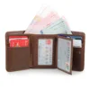 GENODERN 100% Top Cow Leather Men Wallet Vintage Korea Multifunctional Male Purse RFID Anti-magnetic  Leather Wallet 5
