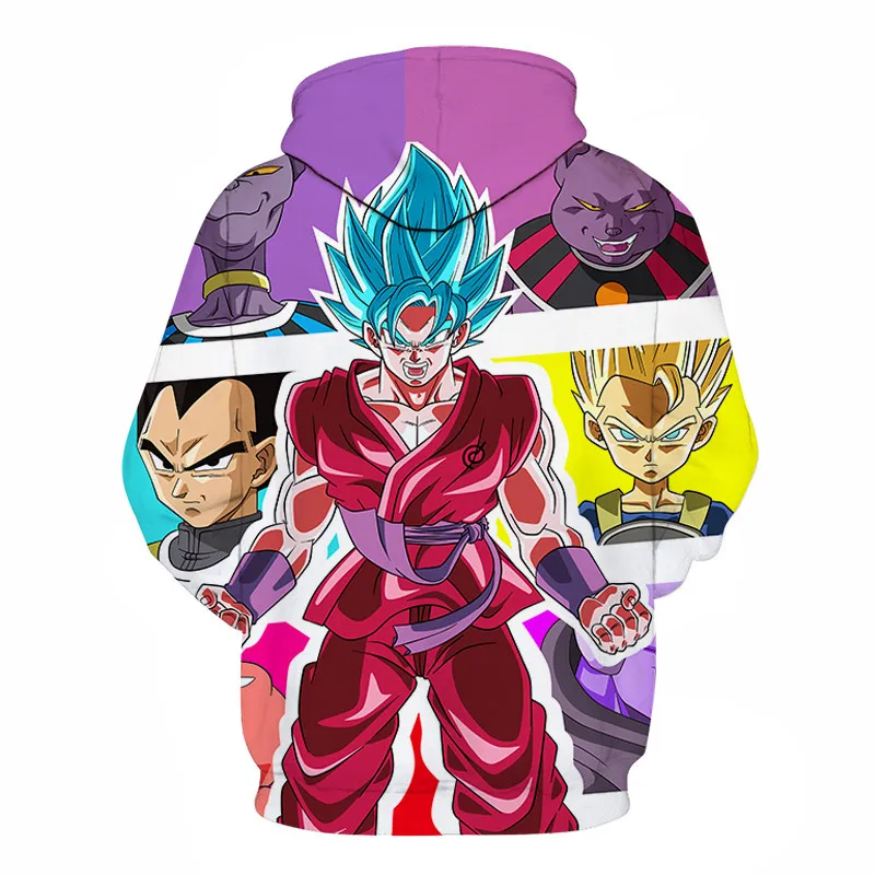 Новые nime толстовки Dragon Ball Z толстовки с капюшоном и карманами Goku 3D цифровая печать для мужчин и женщин с длинным рукавом новая Толстовка S-6XL