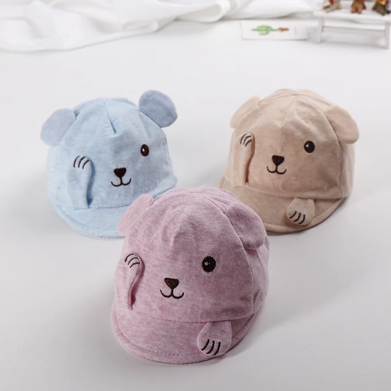 

Shy little bear soft brim hat cotton baby cap baby cap baby cap spring new style