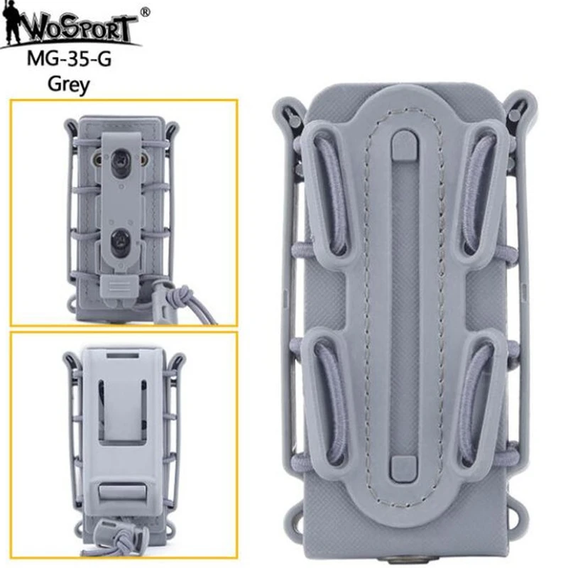 Wosport Tactical Soft Shell Mag Single Pouch 5.56/7.62/9mm Carrier For Molle hot Belt System 57cm Portable Green Men Universal