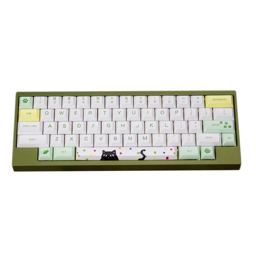 YMDK 136 DSA краситель Sub полный Keyset Peeking Cat для MX механическая клавиатура Filco Ducky 104 TKL 61