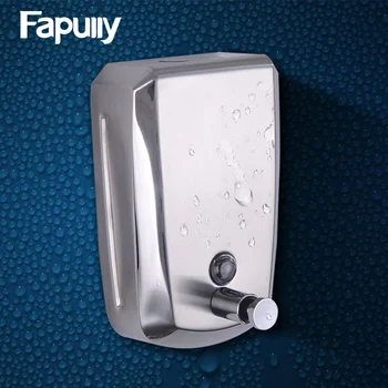 

Fapully Bathroom Soap Dispenser Stainless Steel High Capacity 500ML/800ML/1000ML Wall Mounted Hand Liquid Soap Dispenser Bath