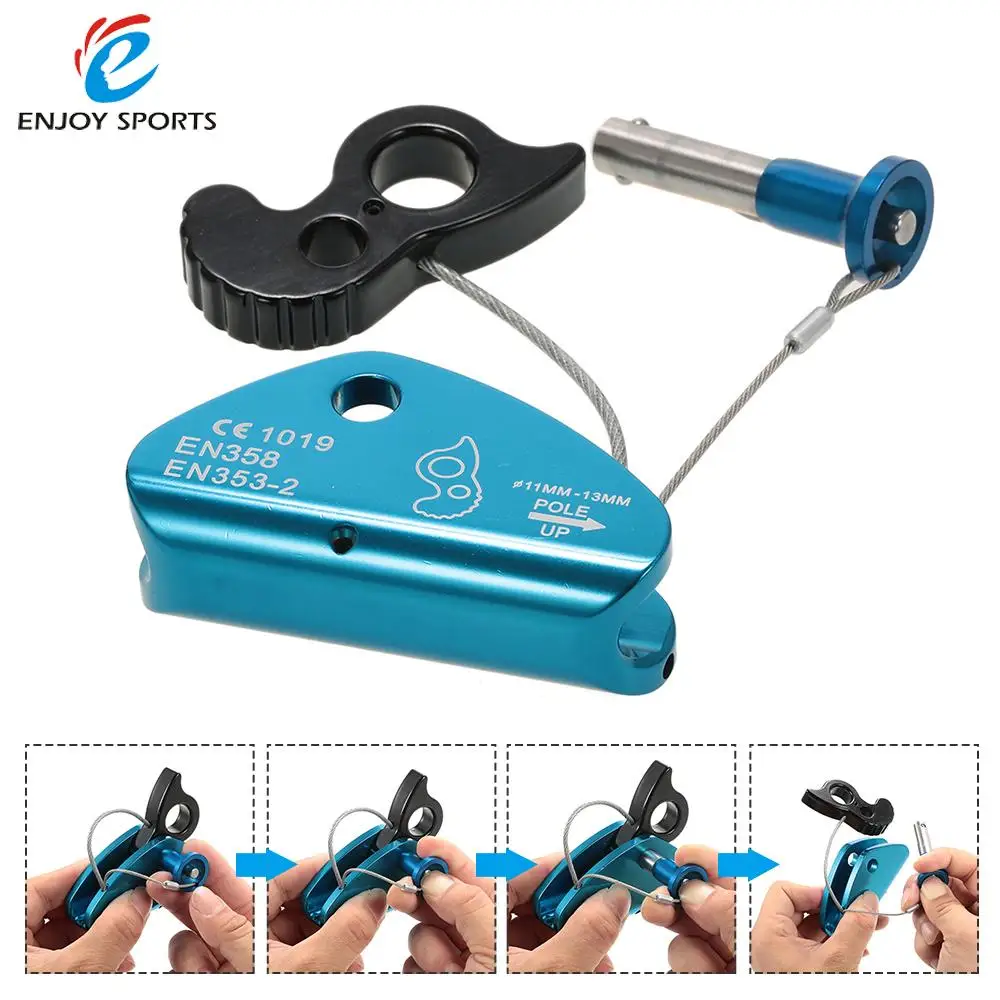 25KN Strong Rock Climbing 14-16mm Rope Grab Fall Protection Gear 10 x 7.7cm