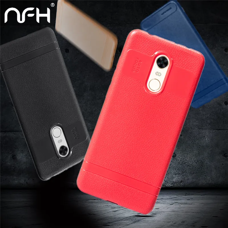 

NFH Luxury Leather Carbon Fiber Shockproof Matte Cover Case for Xiaomi On Redmi 4A 4X 5A 5 Plus 6 6A Pro Note 5A Prime Case