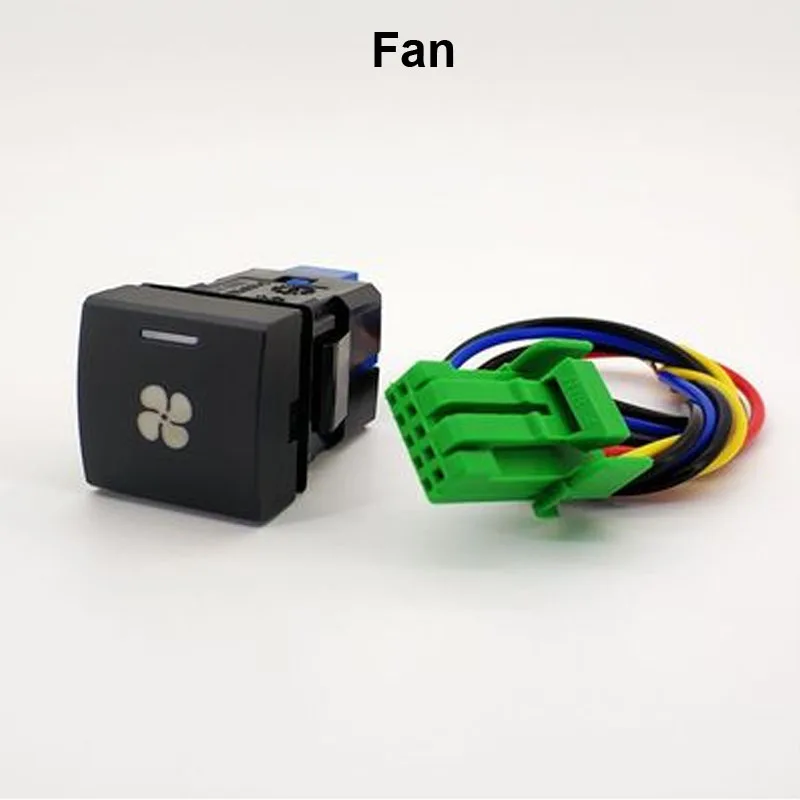 

LED Spot Light Radar Parking Sensor Camera Recorder Monitor Fan P-Radar Switch Button Wire For Toyota Avalon