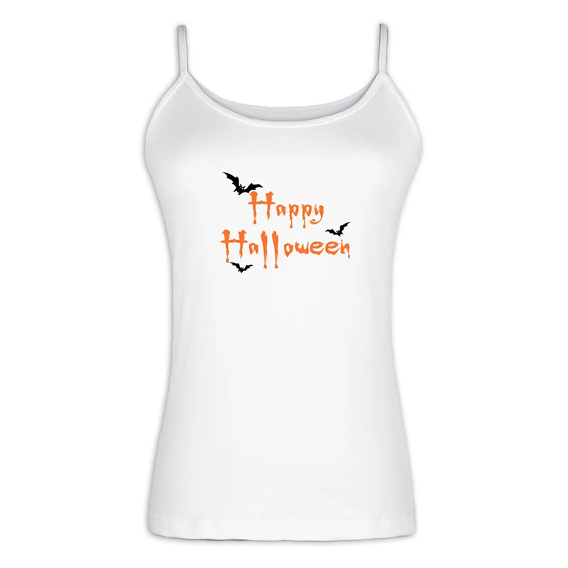 ibSingletS1033W Злой фонарь-тыква Счастливый Хэллоуин черная летучая мышь Покемон Vaporeon сексуальные дамские, женские жилеты майка хлопковые топы на лямках - Цвет: ibSingletS1033W