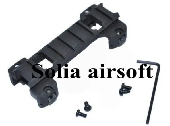 

SHORT MP5 with 20mm top rail rifle scope mount Black