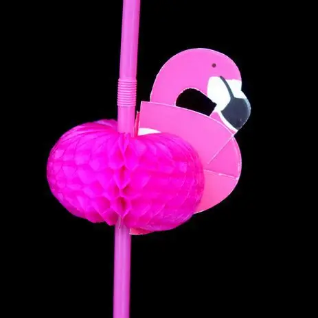 

500pcs 2017 new Flamingo hive craft paper straw Halloween party straw