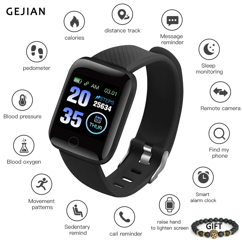 

GEJIAN D13 Smart Watches 116 Plus Heart Rate Watch Smart Bracelet Sports Watches Waterproof Smart Band Smartwatch Andriod