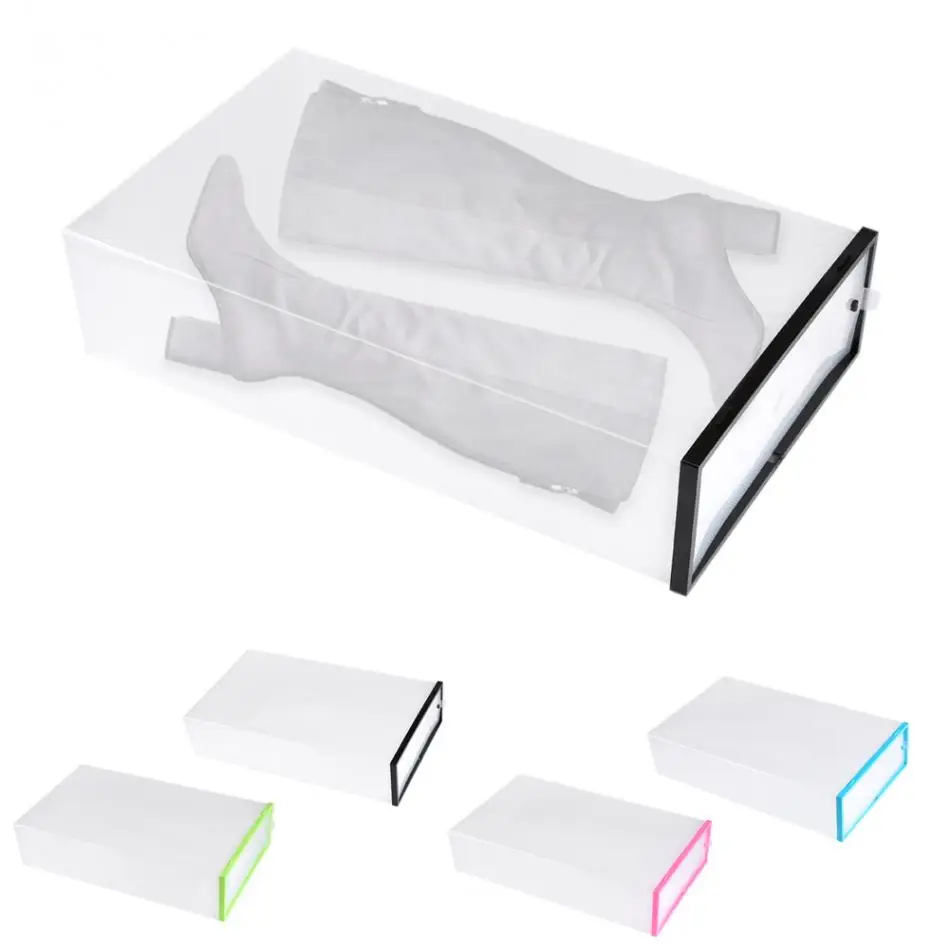 

Eco-Friendly Shoe Storage Box Case Clear Foldable Thickened Plastic Shoe Storage Box Stackable Case Shoes Organizer Box Holder