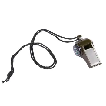 

3 in 1 Outdoor Camping Survival Whistle+Compass+ Thermometer with Nylon Lanyard Map Measurer Curvimeter Multifunction Compass