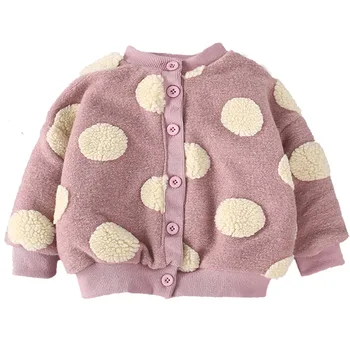 

New Baby Coat Girls Winter Autumn Polka Dot Jacket For Baby Baby Coat 9BB001