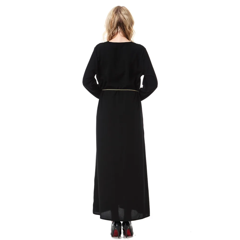 Мусульманское женское платье caftan Турция арабский, из Дубая малайская мусульманская льняная одежда женское Макси платье abaya длинный рукав плюс размер 3XL
