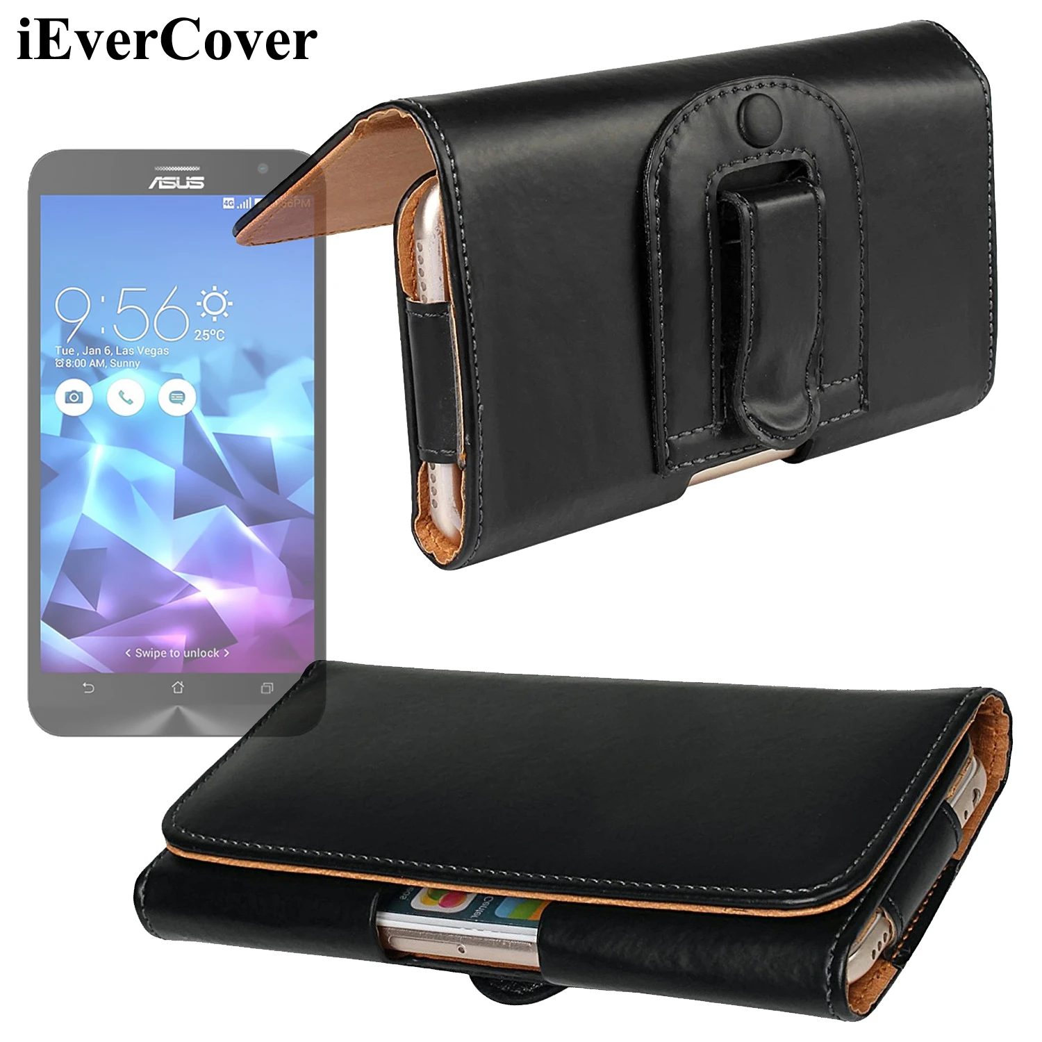 Horizontal Leather Case Pouch Bag Holster Cover With Belt Clip For Asus Zenfone Go Zb552kl Zb551kl Zenfone 2 Ze551kl Max Zc550kl Zenfone 2 Leather Casecover Covers Aliexpress