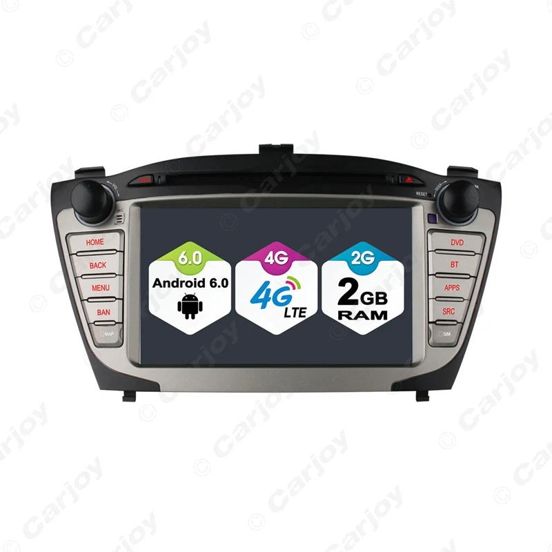 Perfect LEEWA HD 7" 7inch  Android 6.0 (64bit) DDR3 2G/16G/4G LTE Car DVD GPS Radio Head Unit For Hyundai ix35/Tucson(09~15) #CA2459-F4 3
