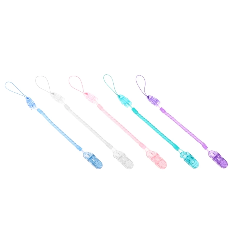 Baby Spring Pacifier Chain Infant Toddler Dummy Pacifier Spring Soother Nipple Clip Chain Holder Strap Baby Spring Pacifier Chain Infant Toddler Dummy Pacifier Spring Soother Nipple Clip Chain Holder Strap