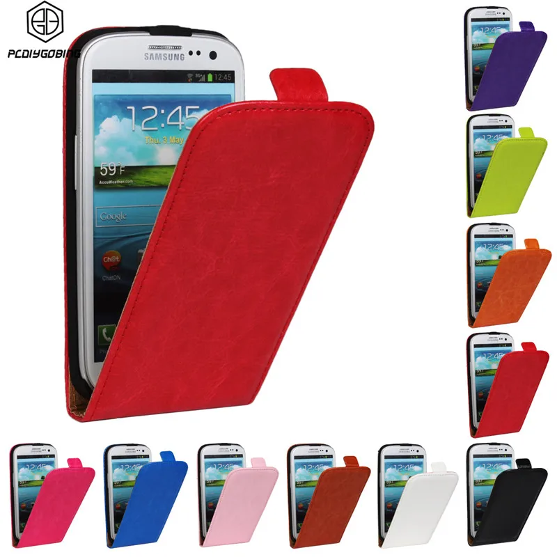 

Luxury Retro Crazy Horse PU Leather Fundas Cover Magnetic Buckle Vertical flip Case For Samsung Galaxy S3 i9300 / S3 Duos i9300i